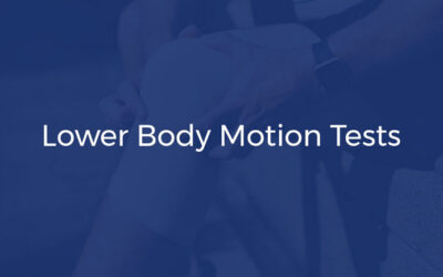Motion test for feet, knee and hip problems